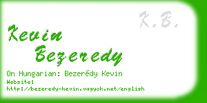 kevin bezeredy business card