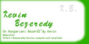 kevin bezeredy business card